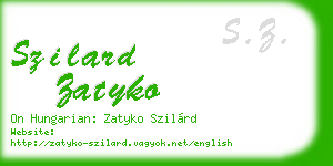 szilard zatyko business card