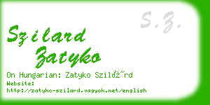 szilard zatyko business card